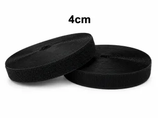 4 cm Cırt Bant 1 Metre – Dikişlik Güçlü Tutuşlu Cırt Cırt Bant - Siyah görsel 1