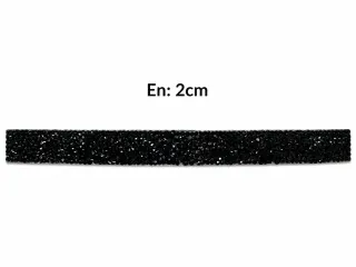 Taşlı Şerit Siyah 2 cm – 1 Metre Dekoratif Taş Şerit görsel 1