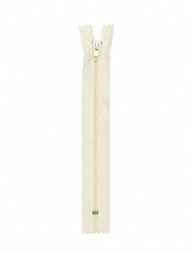 Ruba Pantolon Fermuarı Tip 7 – 18 cm Dayanıklı Pantolon Fermuarı - Krem