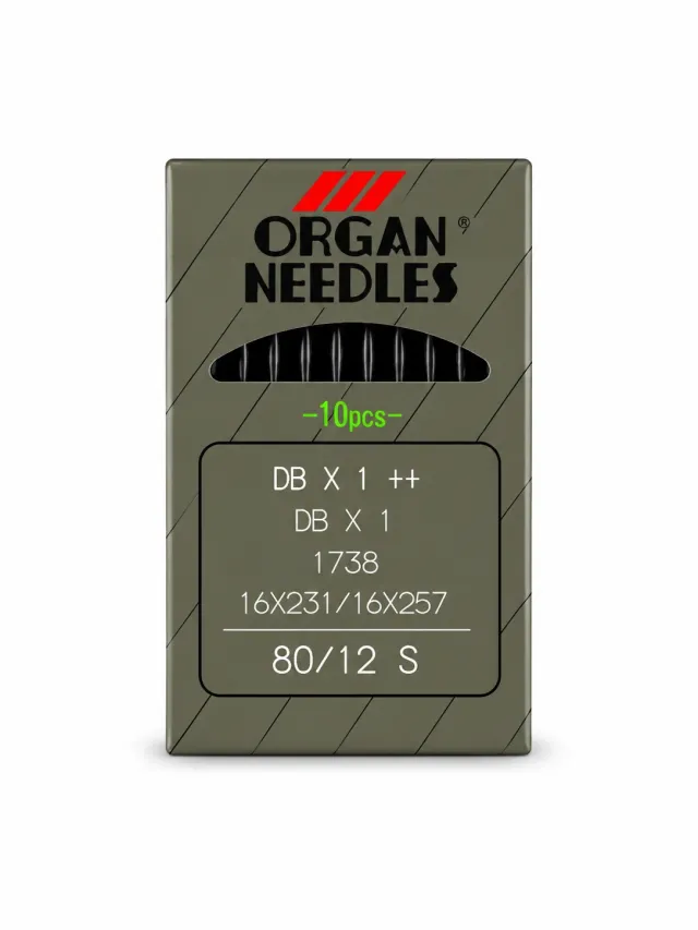 Organ Sanayi Tipi İnce Dip Düz Makine İğnesi No:12 – Profesyonel Dikiş Makinesi İğnesi