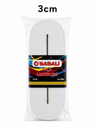 3 cm Paket Lastiği Beyaz – Esnek Dokuma Lastik 10 Metre görsel 1