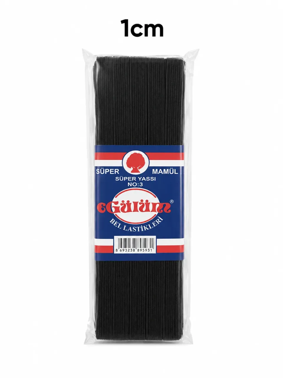 1 cm Paket Lastiği Siyah – Esnek Dokuma Lastik 10 Metre
