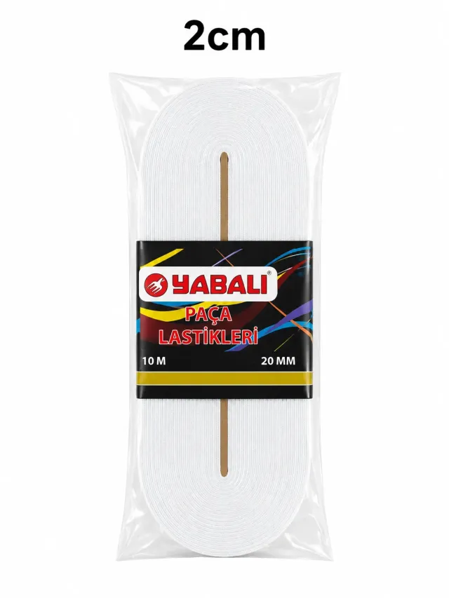2 cm Paket Lastiği Beyaz – Esnek Dokuma Lastik 10 Metre