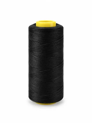 Glotex Siyah 150 Denye 5000 Metre 1. Kalite Overlok İpliği görsel 1