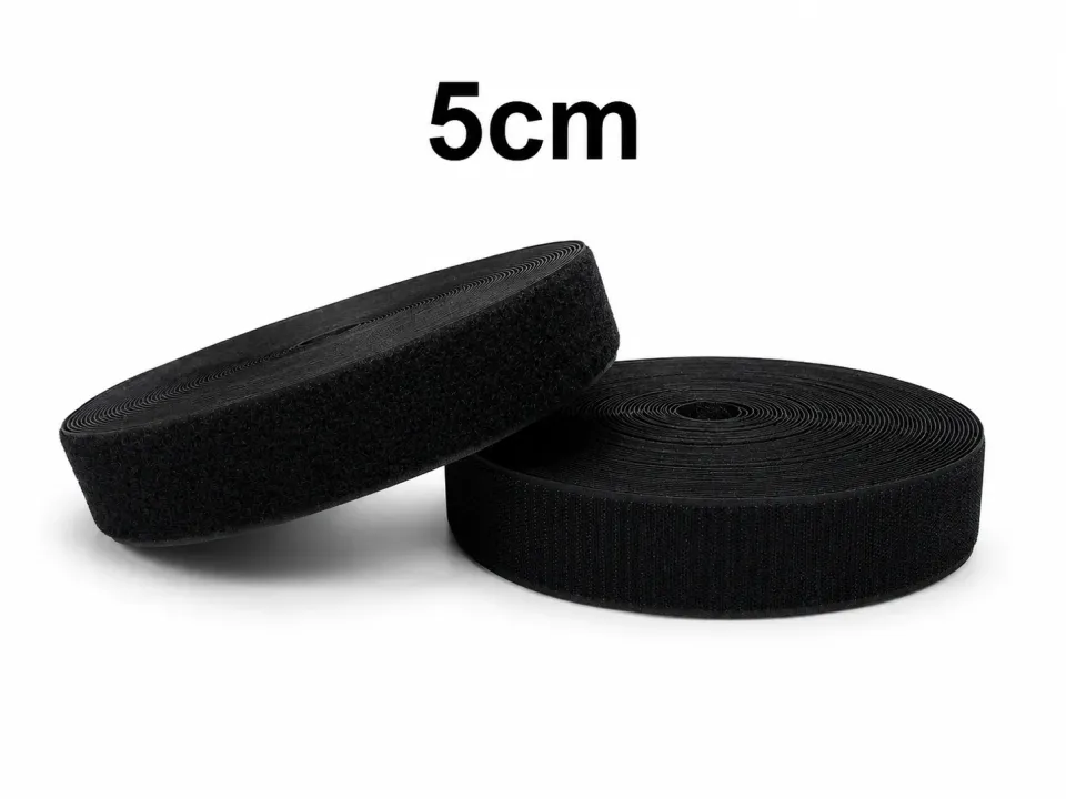 5 cm Cırt Bant 1 Metre – Dikişlik Güçlü Tutuşlu Cırt Cırt Bant - Siyah