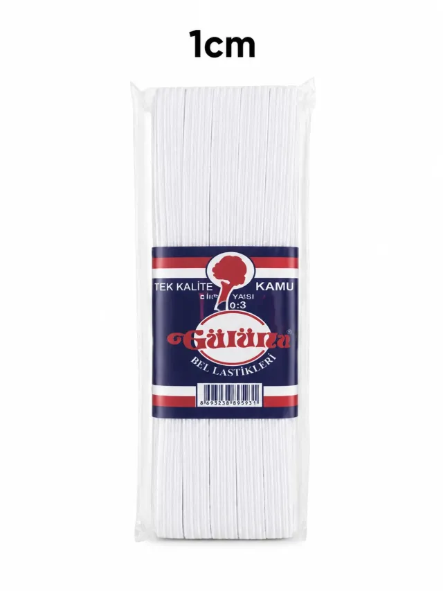 1 cm Paket Lastiği Beyaz – Esnek Dokuma Lastik 10 Metre