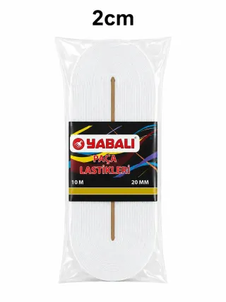 2 cm Paket Lastiği Beyaz – Esnek Dokuma Lastik 10 Metre görsel 1