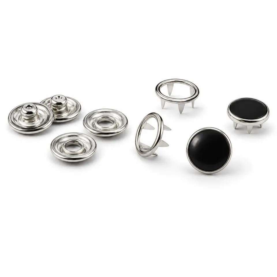 100'lü 10,5 mm Sedefli Klikıt Çıtçıt – Dekoratif ve Dayanıklı Metal Çıt Çıt - Siyah
