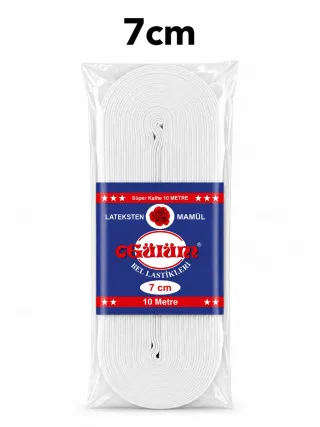 7 cm Paket Lastiği Beyaz – Esnek Dokuma Lastik 10 Metre görsel 1