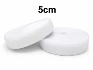 5 cm Cırt Bant 1 Metre – Dikişlik Güçlü Tutuşlu Cırt Cırt Bant - Beyaz görsel 1