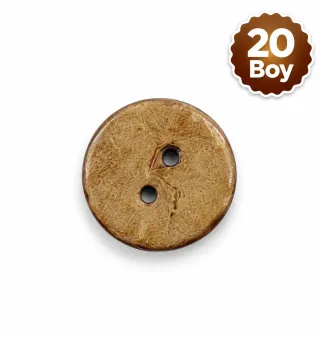 Ahşap Coconut Düğme 20 Boy 13 mm – 100'lü Paket görsel 3