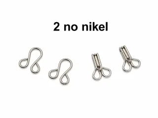 Agraf No:2 12 mm – 100 Adet Metal Kanca ve Göz Dikiş Agrafı - Nikel görsel 1