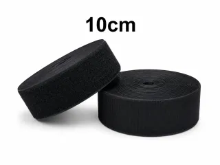 10 cm Cırt Bant 1 Metre – Dikişlik Ağır Hizmet Tipi Güçlü Cırt Cırt Bant - Siyah görsel 1