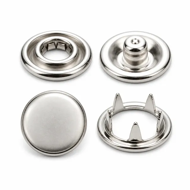 100'lü 10,5 mm Sedefli Klikıt Çıtçıt – Dekoratif ve Dayanıklı Metal Çıt Çıt - Beyaz