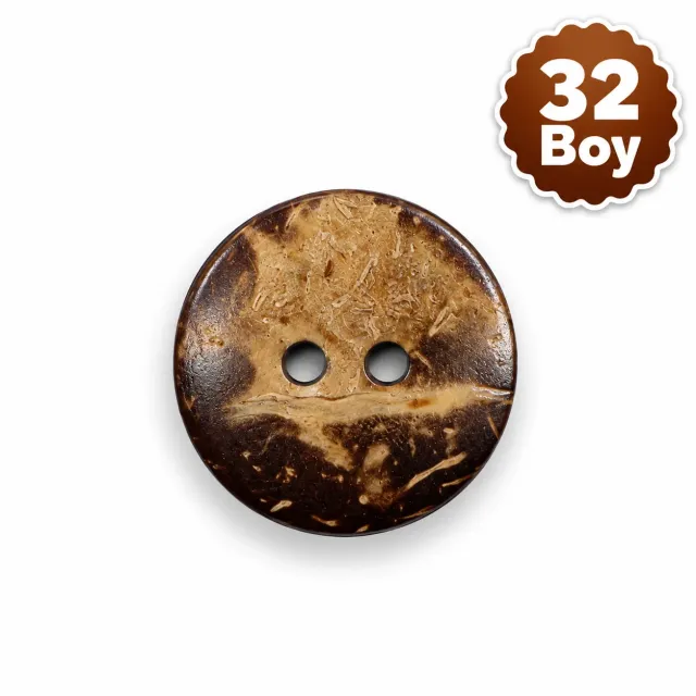 Ahşap Coconut Düğme 32 Boy 20 mm – 100'lü Paket