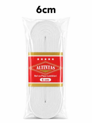 6 cm Paket Lastiği Beyaz – Esnek Dokuma Lastik 10 Metre görsel 1