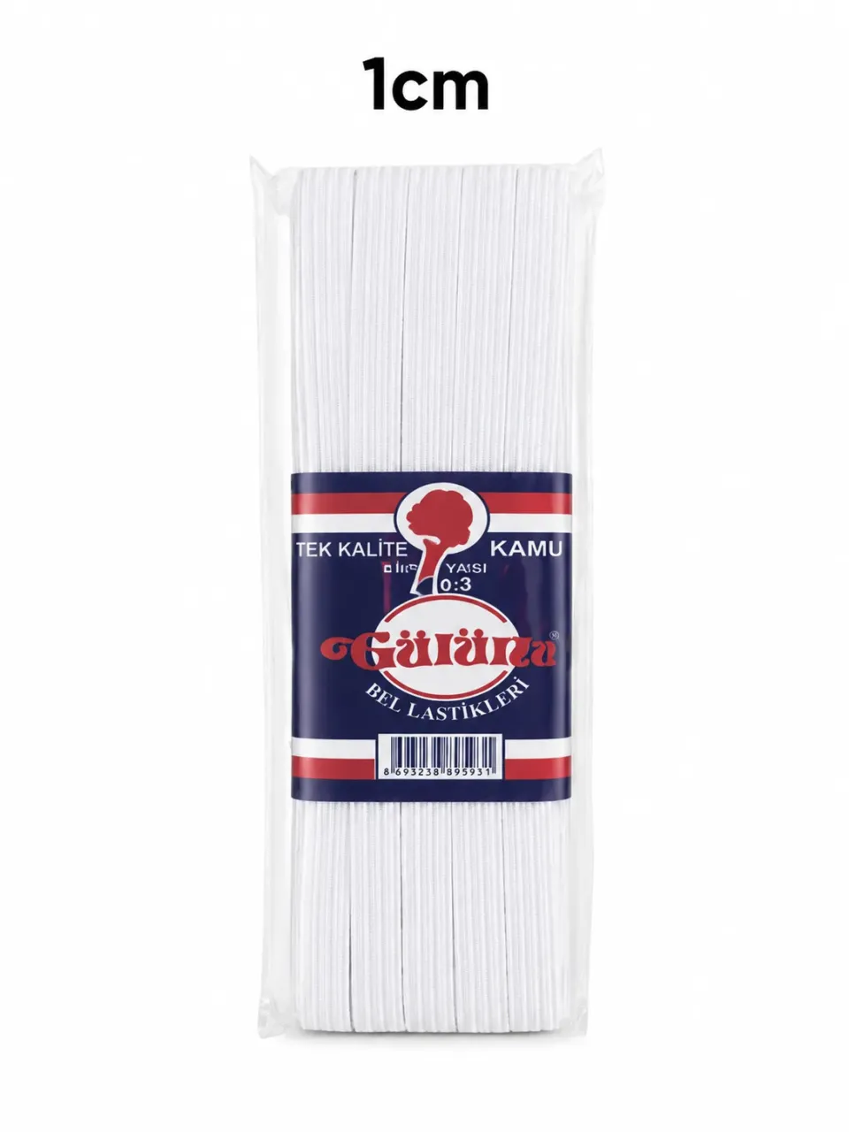 1 cm Paket Lastiği Beyaz – Esnek Dokuma Lastik 10 Metre