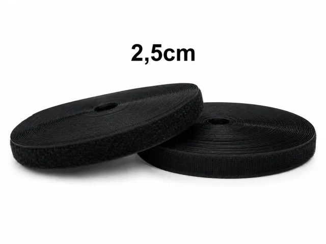 2,5 cm Cırt Bant 1 Metre – Dikişlik Cırt Cırt Bant - Siyah