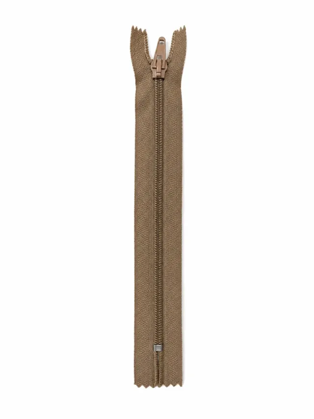 Ruba Pantolon Fermuarı Tip 7 – 18 cm Dayanıklı Pantolon Fermuarı - Sütlü Kahve