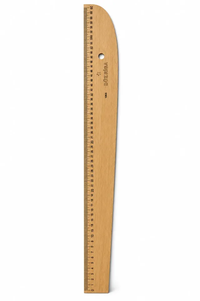 Düz Riga Cetveli 60 cm – Terzi ve Kalıp Çizim Cetveli