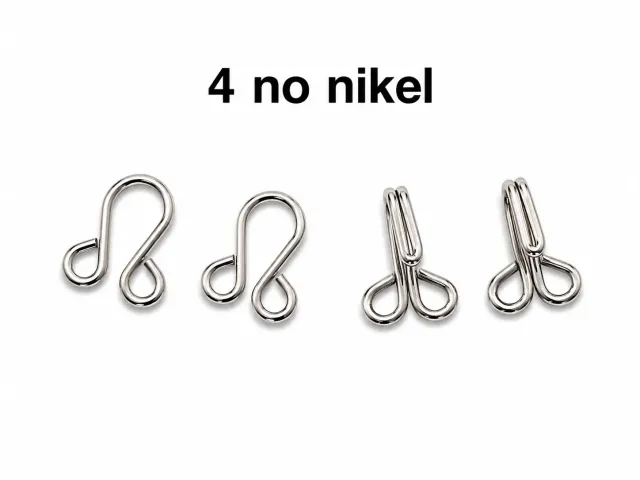 Agraf No:4 18 mm – 50 Adet Metal Kanca ve Göz Dikiş Agrafı - Nikel