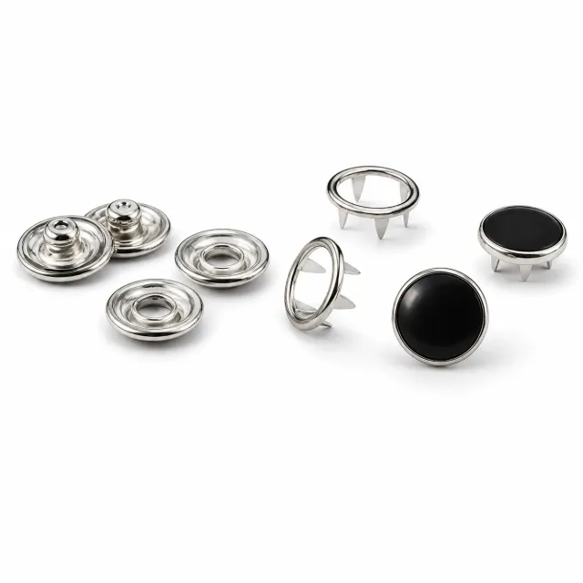 100'lü 10,5 mm Sedefli Klikıt Çıtçıt – Dekoratif ve Dayanıklı Metal Çıt Çıt - Siyah