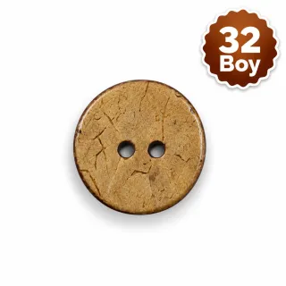 Ahşap Coconut Düğme 32 Boy 20 mm – 100'lü Paket görsel 3
