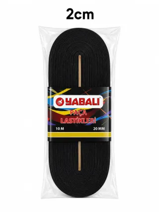 2 cm Paket Lastiği Siyah – Esnek Dokuma Lastik 10 Metre görsel 1