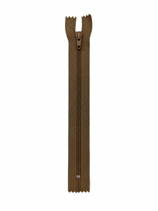 Ruba Pantolon Fermuarı Tip 7 – 18 cm Dayanıklı Pantolon Fermuarı - Toprak