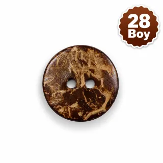 Ahşap Coconut Düğme 28 Boy 17 mm – 100'lü Paket görsel 2