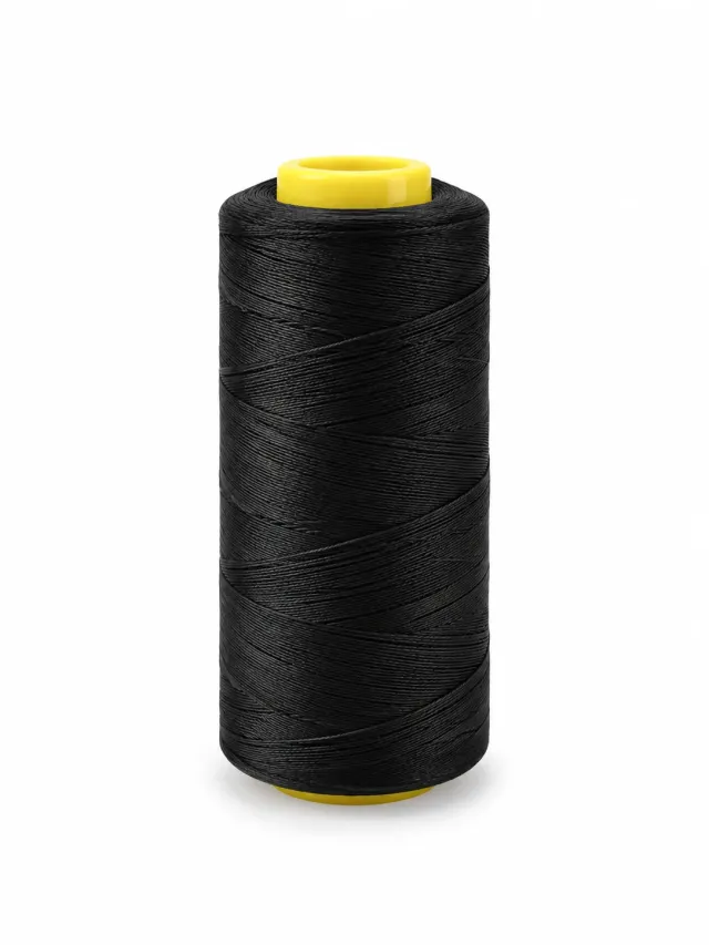 Glotex Siyah 150 Denye 5000 Metre 1. Kalite Overlok İpliği