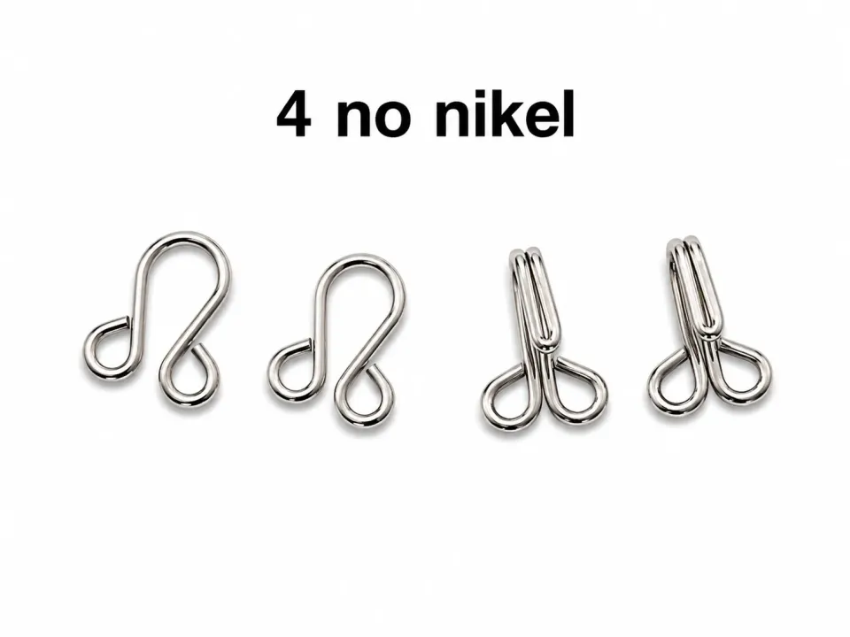Agraf No:4 18 mm – 50 Adet Metal Kanca ve Göz Dikiş Agrafı - Nikel
