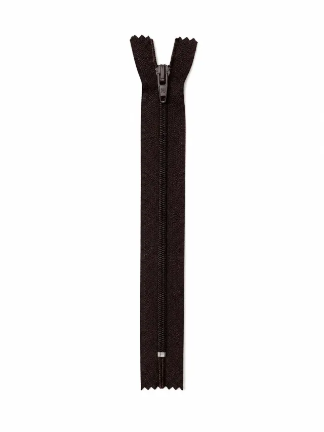 Ruba Pantolon Fermuarı Tip 7 – 18 cm Dayanıklı Pantolon Fermuarı - Kahve