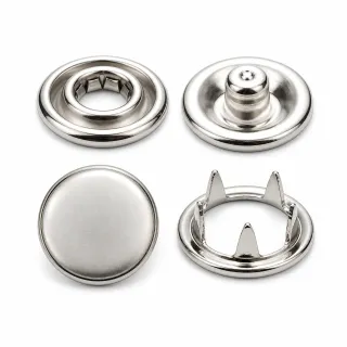 100'lü 10,5 mm Sedefli Klikıt Çıtçıt – Dekoratif ve Dayanıklı Metal Çıt Çıt - Beyaz görsel 1