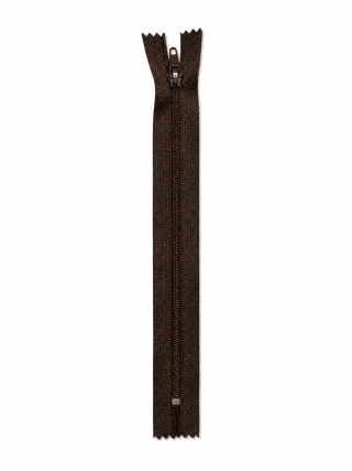 Etek Fermuarı Tip 5 – 18 cm Düz Dikiş Fermuarı - Kahverengi görsel 1