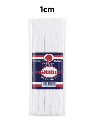 1 cm Paket Lastiği Beyaz – Esnek Dokuma Lastik 10 Metre görsel 1