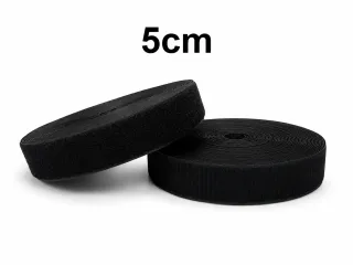 5 cm Cırt Bant 1 Metre – Dikişlik Güçlü Tutuşlu Cırt Cırt Bant - Siyah görsel 1
