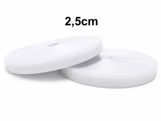 2,5 cm Cırt Bant 1 Metre – Dikişlik Cırt Cırt Bant - Beyaz görsel 1