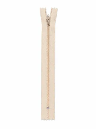 Etek Fermuarı Tip 5 – 18 cm Düz Dikiş Fermuarı - Krem görsel 1