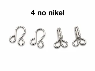 Agraf No:4 18 mm – 50 Adet Metal Kanca ve Göz Dikiş Agrafı - Nikel görsel 1