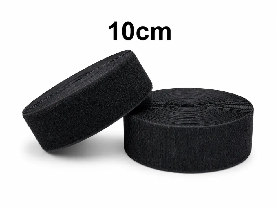 10 cm Cırt Bant 1 Metre – Dikişlik Ağır Hizmet Tipi Güçlü Cırt Cırt Bant - Siyah