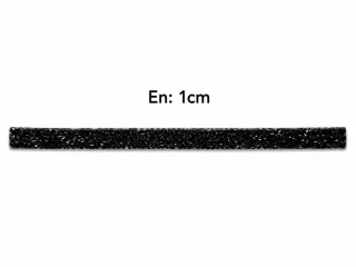 Taşlı Şerit Siyah 1 cm – 1 Metre Dekoratif Taş Şerit görsel 1